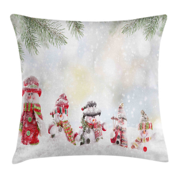 Kissenbezug 'Airedale Terrier Schneemann' Weihnachtsmotiv – Standard-Größe, Atmungsaktiv & Feuchtigkeitsregulierend